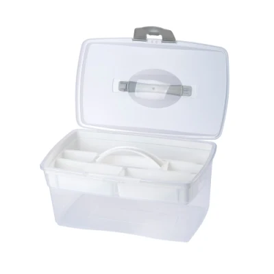 Caixa contendo plástico de alta qualidade, caixa artesanal, caixa de costura, caixa de armazenamento PP para armário de remédios